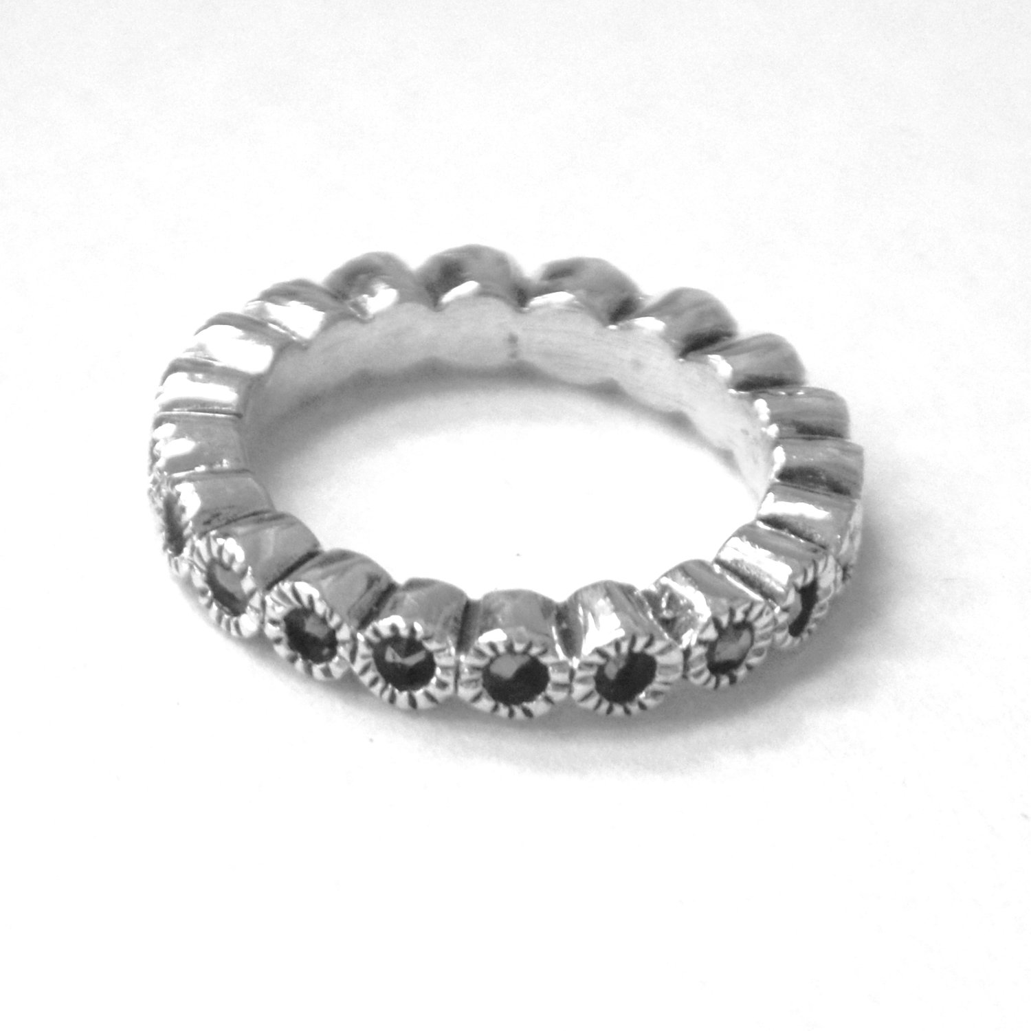 Marcasites Stone Sterling Silver Ring 51-3124