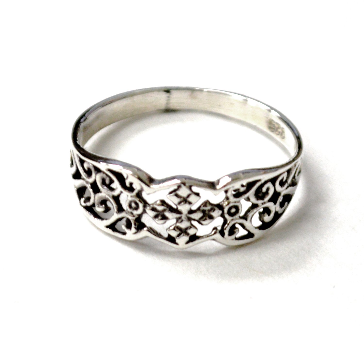 Celtic Cross Sterling Silver Ring 51-1284