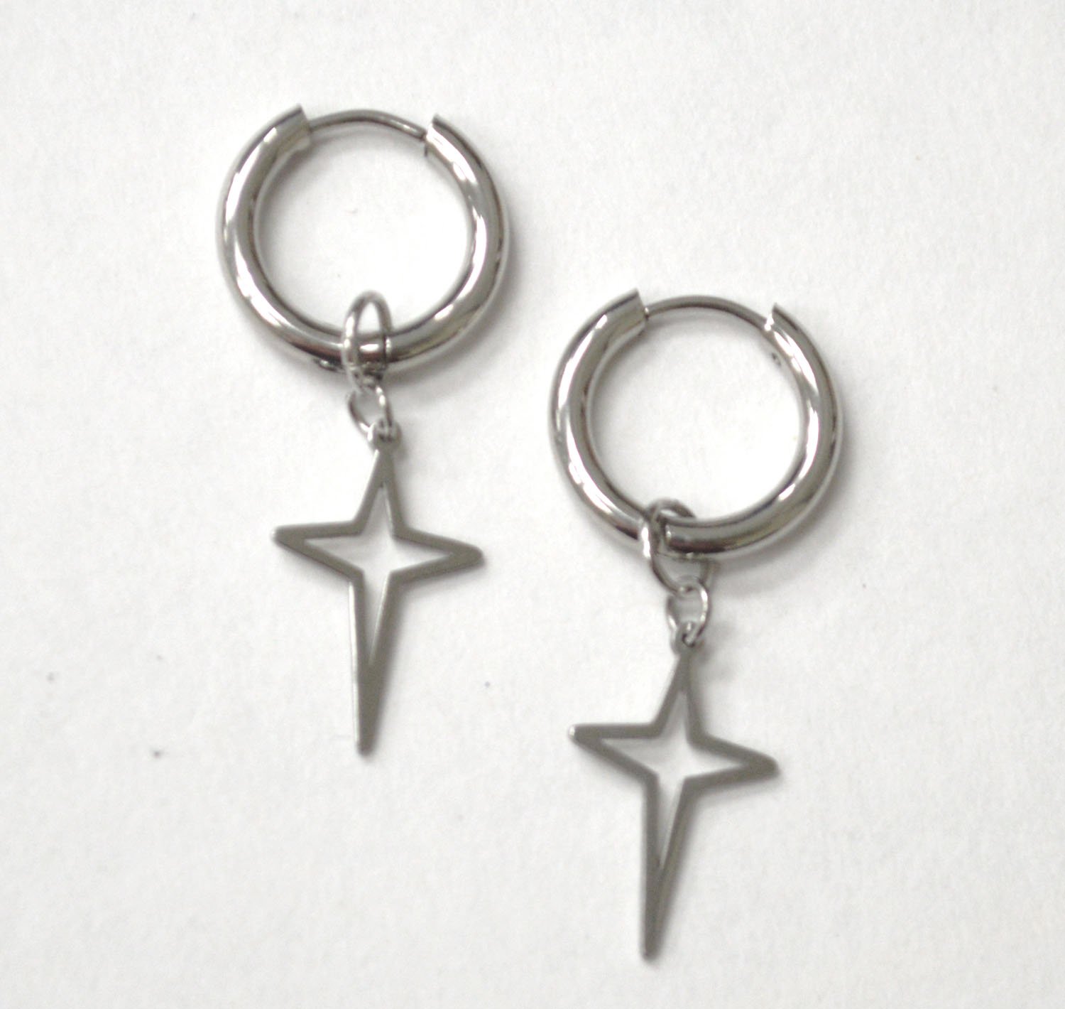 Cross in Hoops Earrings 83-914S