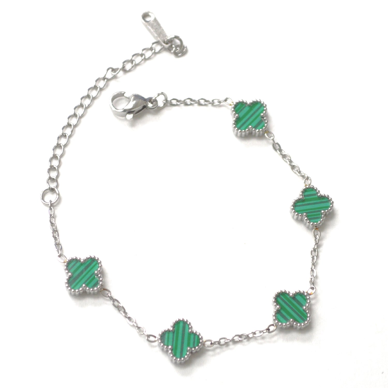 Designers Inspired Stainless Steel Bracelet 84-1973S-9 Green