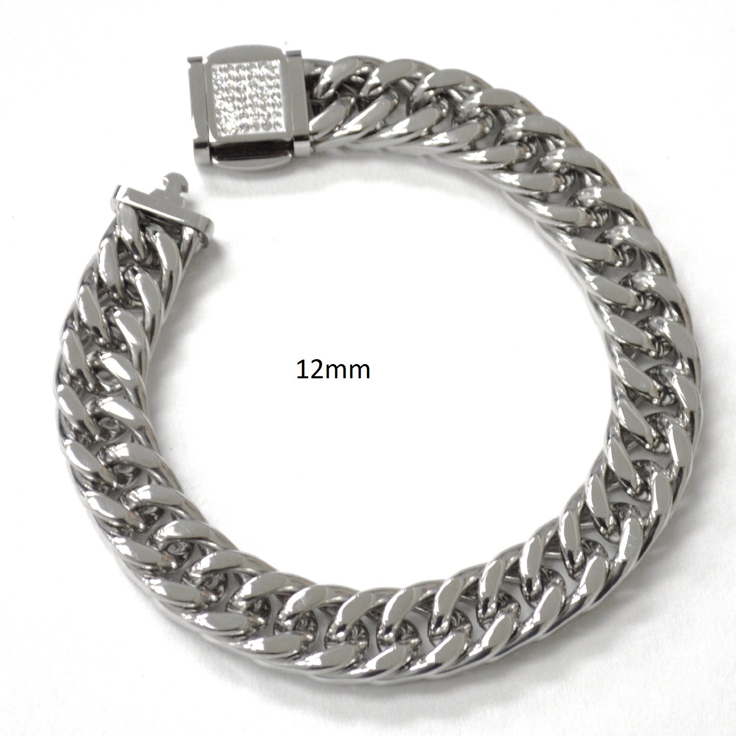 12mm GML with Fancy Lock Stainless Steel Bracelet 84-1920-12