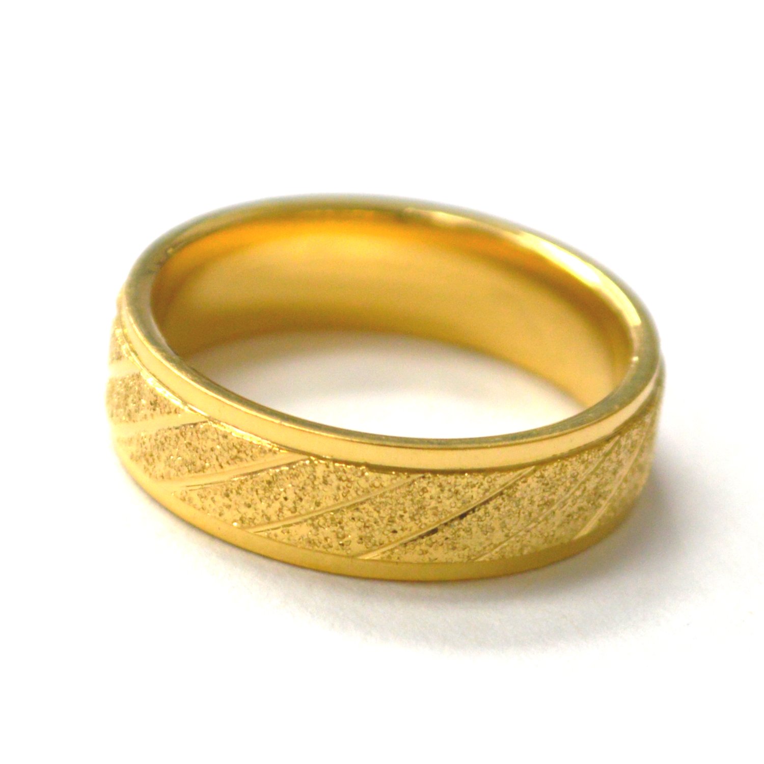 Glitter Gold IP Plated Ring 81-1733G