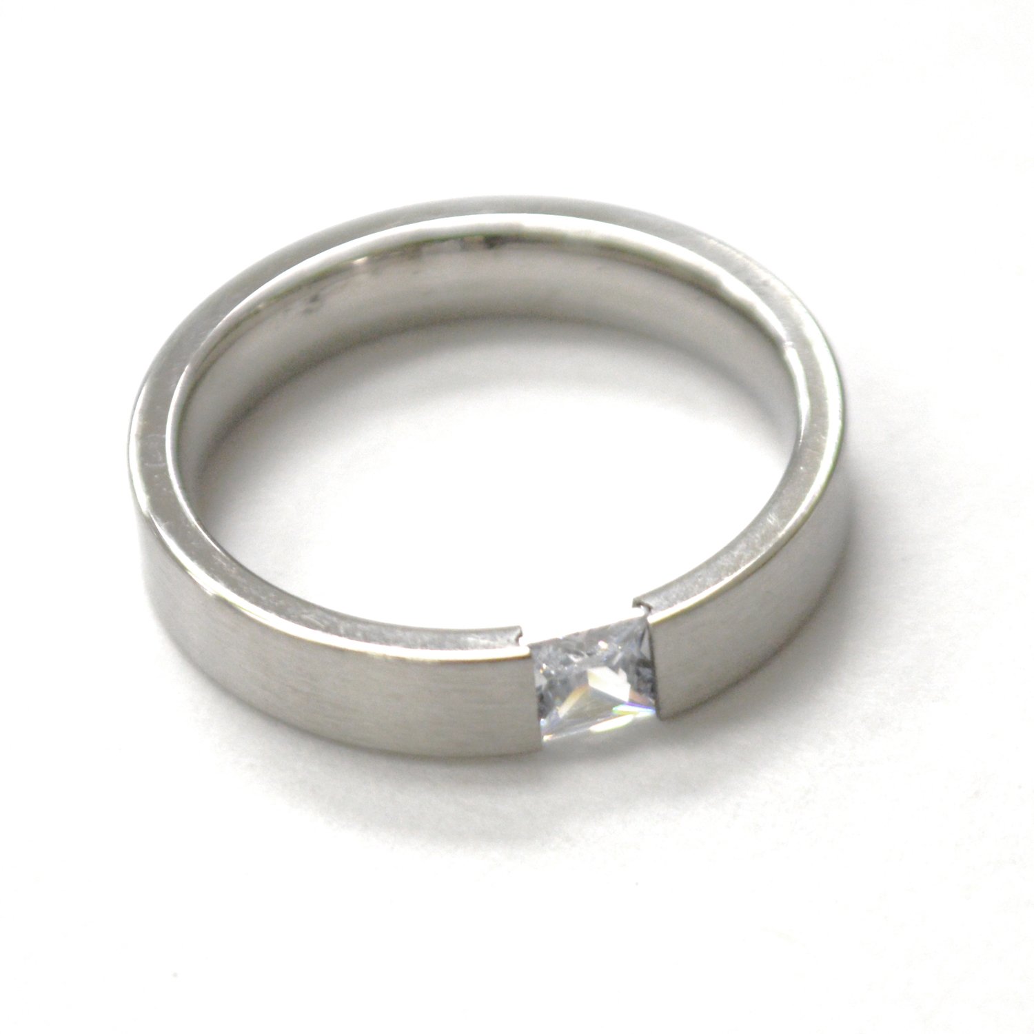 CZ Stone Stainless Steel Ring 81-1683