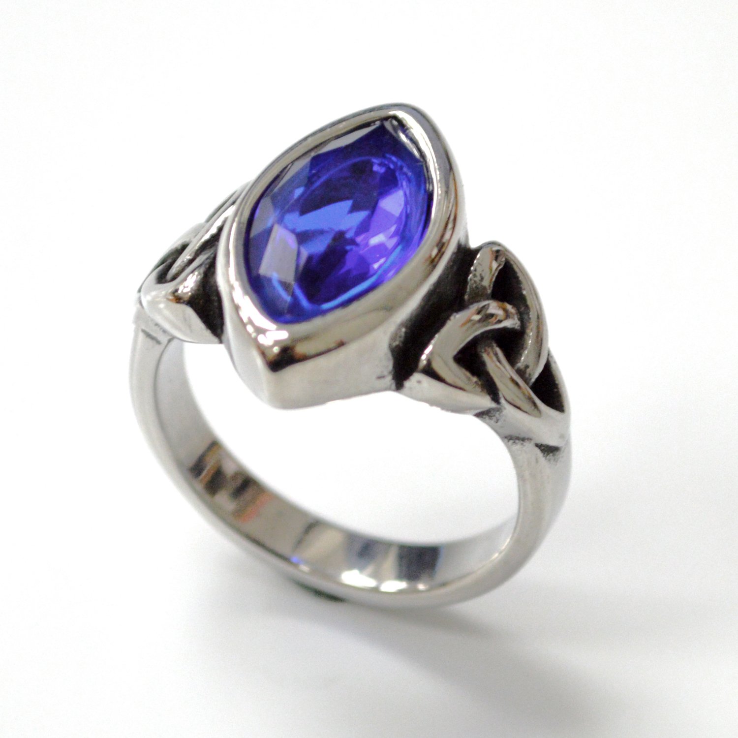 Blue Stone Stainless Steel Ring 81-1676 Blue