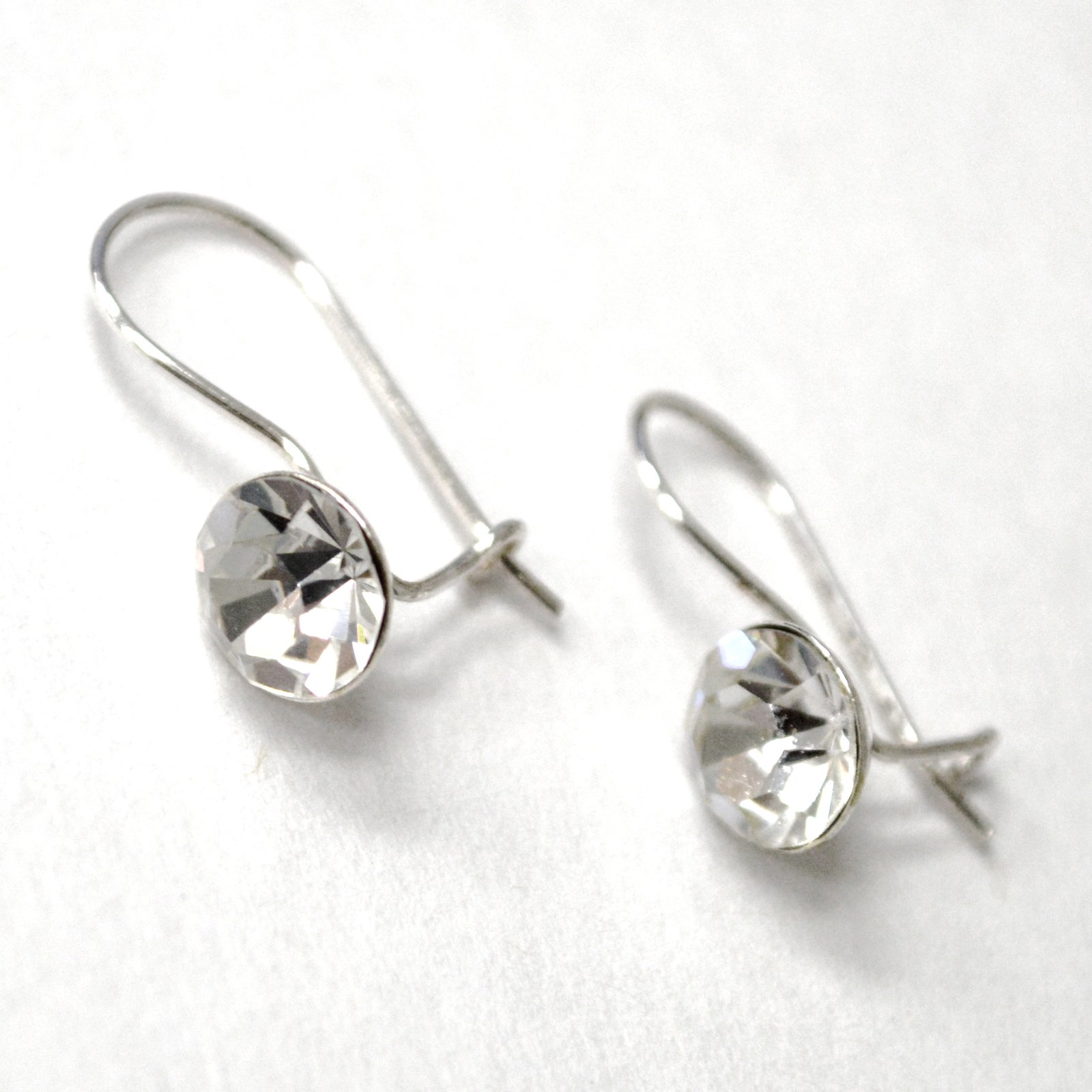 Crystal Stone Sterling Silver Earrings 53-5311