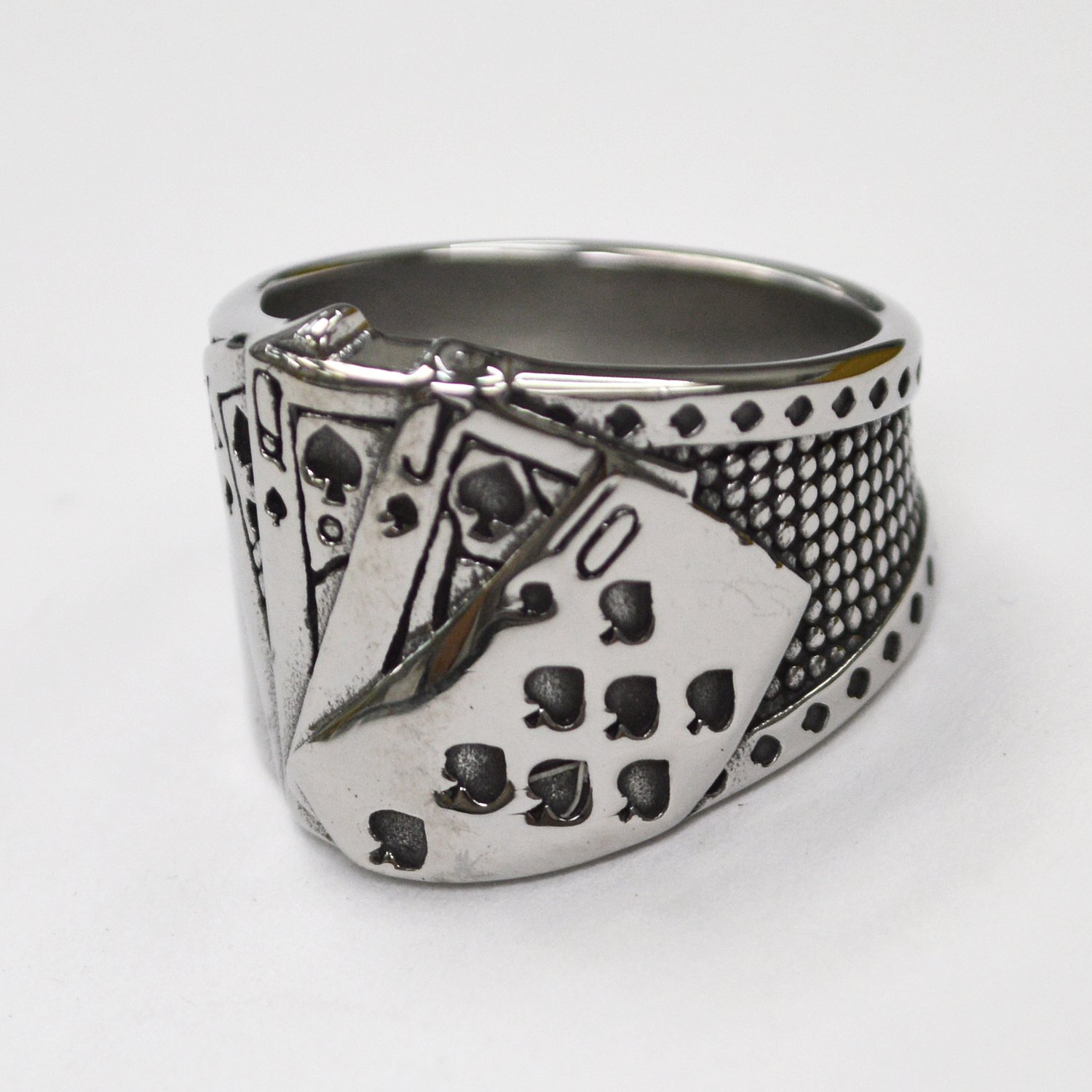 Playing Card Stainless Steel Ring  81-1365