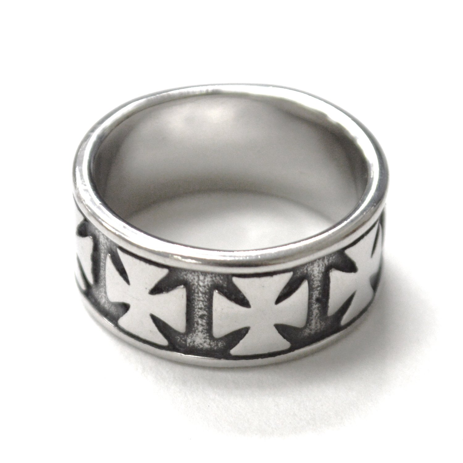 Maltese Cross Stainless Steel Ring 81-1692