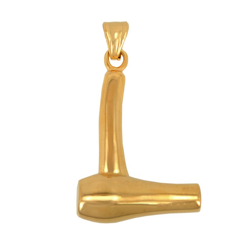 HAIR DRYER Gold Plated Pendant 86-1841G