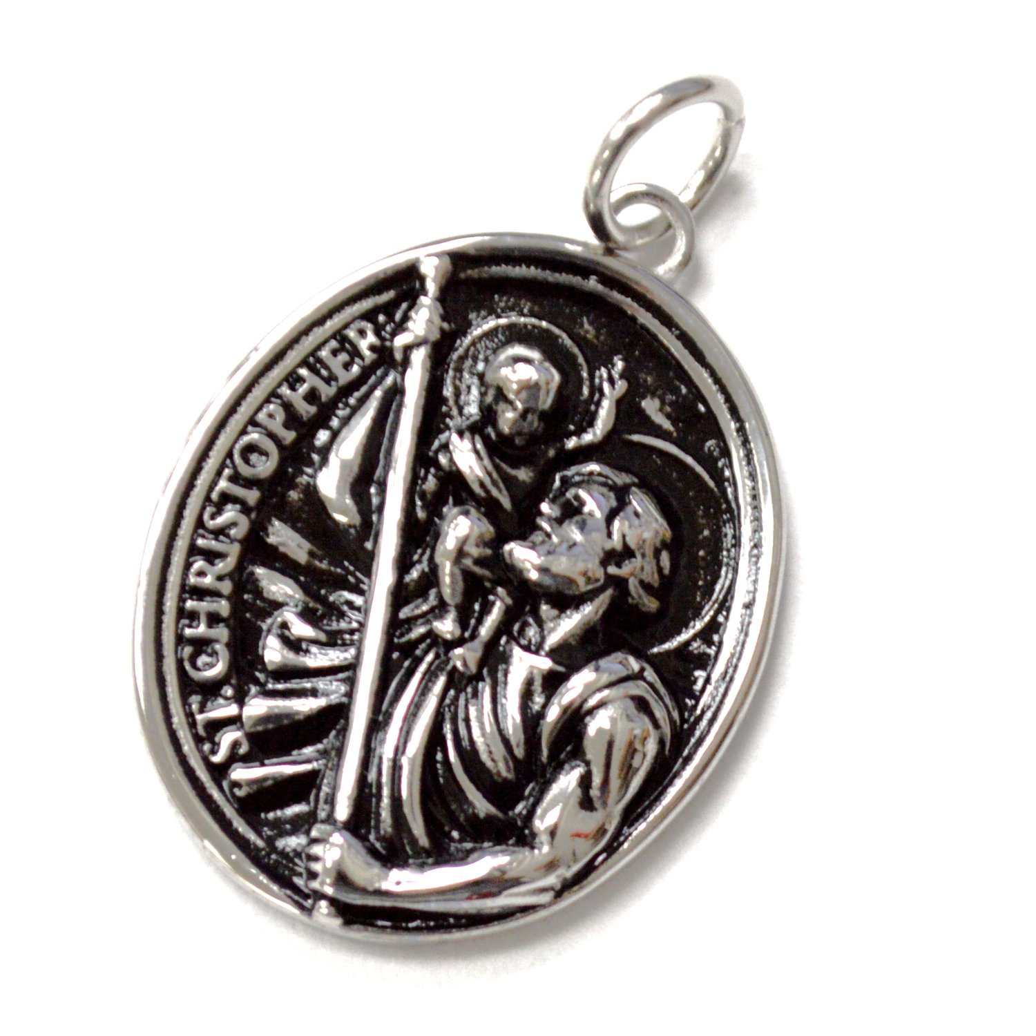Saint Christopher Stainless Steel Medallion  86-2919S