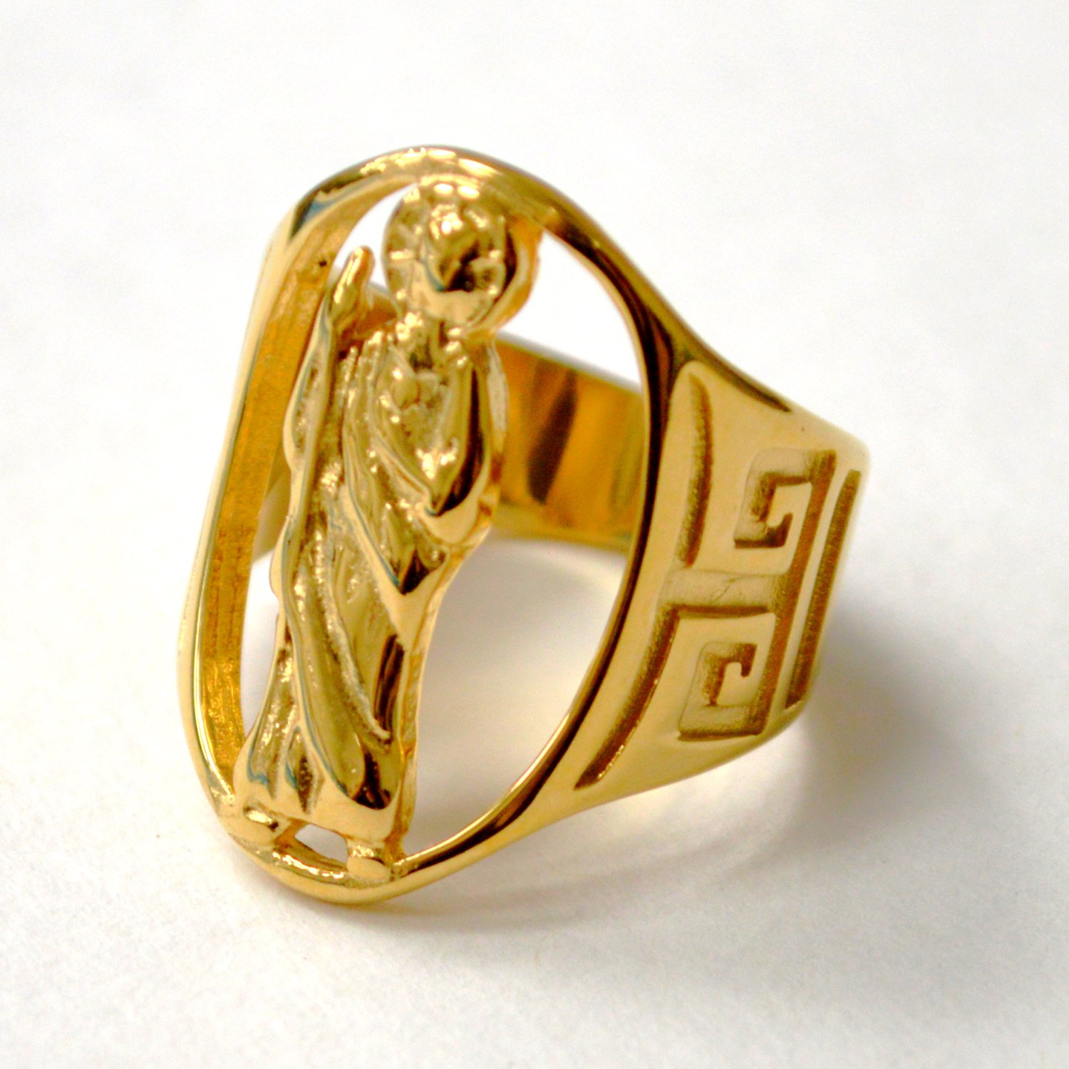 St Jude Gold IP Plated Ring 81-1775G