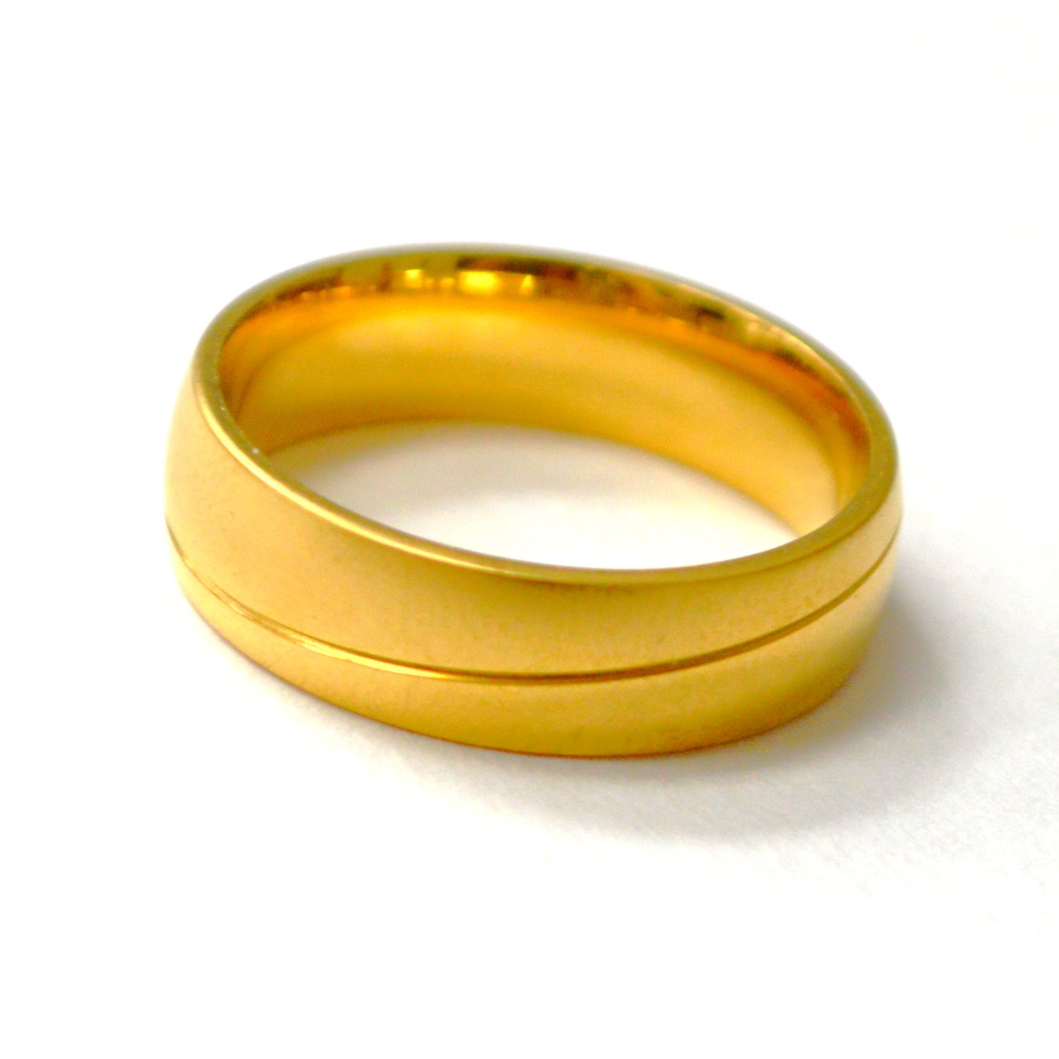 Satin Finish Gold IP Plated Ring 81-1730G