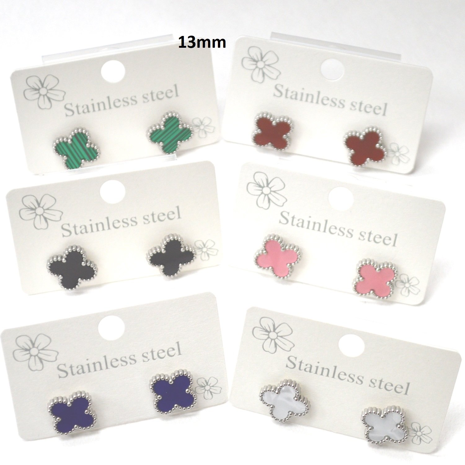 Designer's Inspired Stainless Steel Earrings 83-972S-13