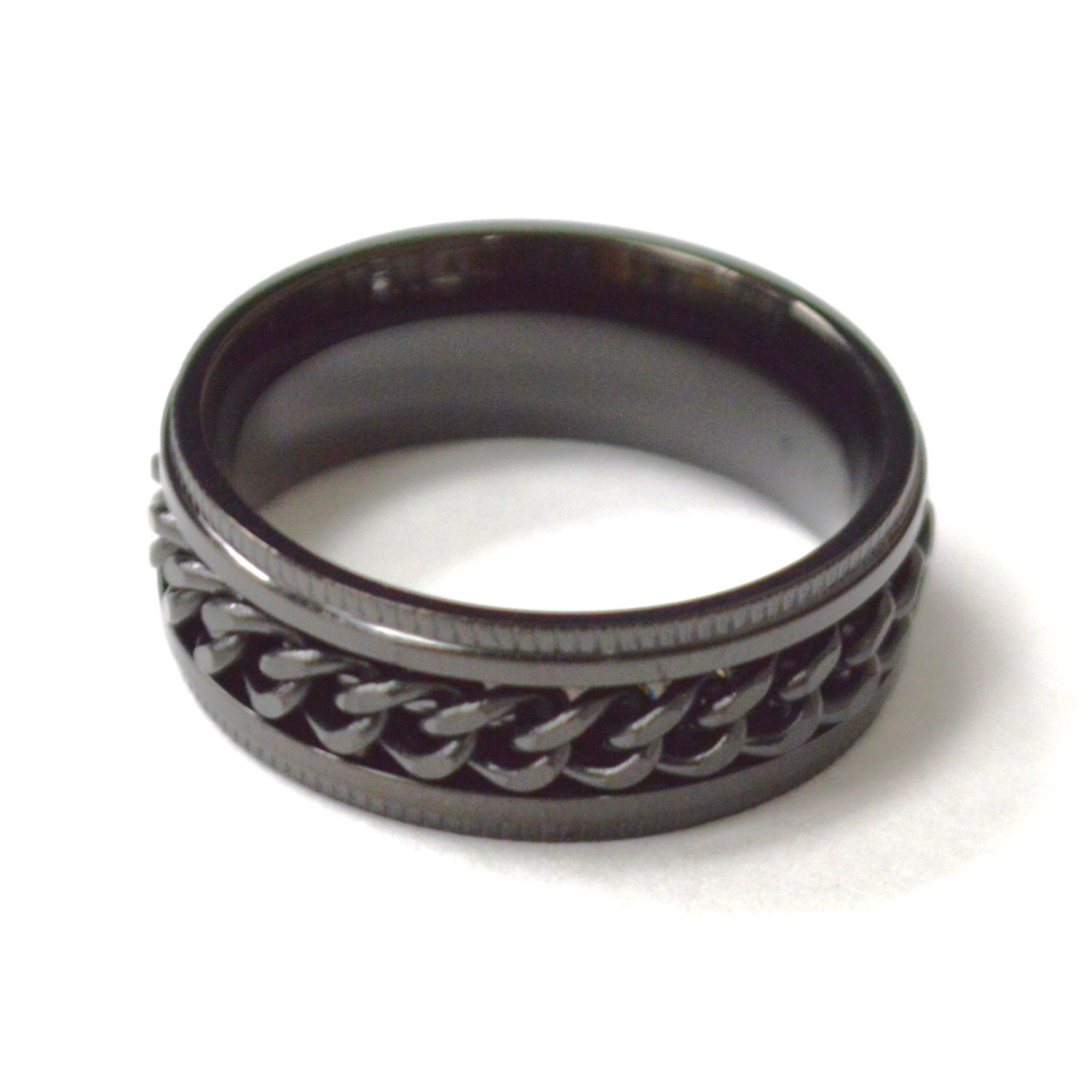 8mm Black Plated Ring 81-1677B
