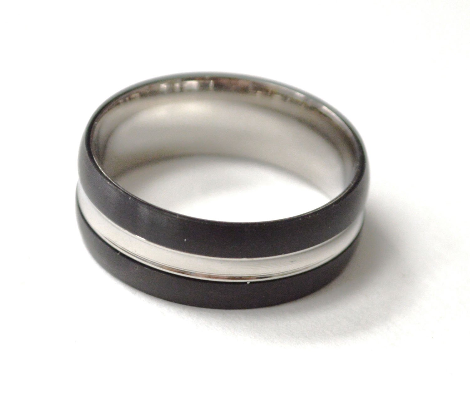Black Plated Stainless Steel Ring 81-1424B