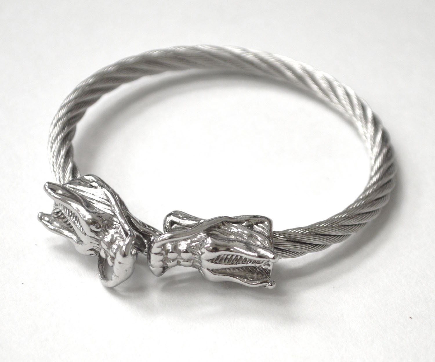Dragon Head Stainless Steel Bangle 84-1907S