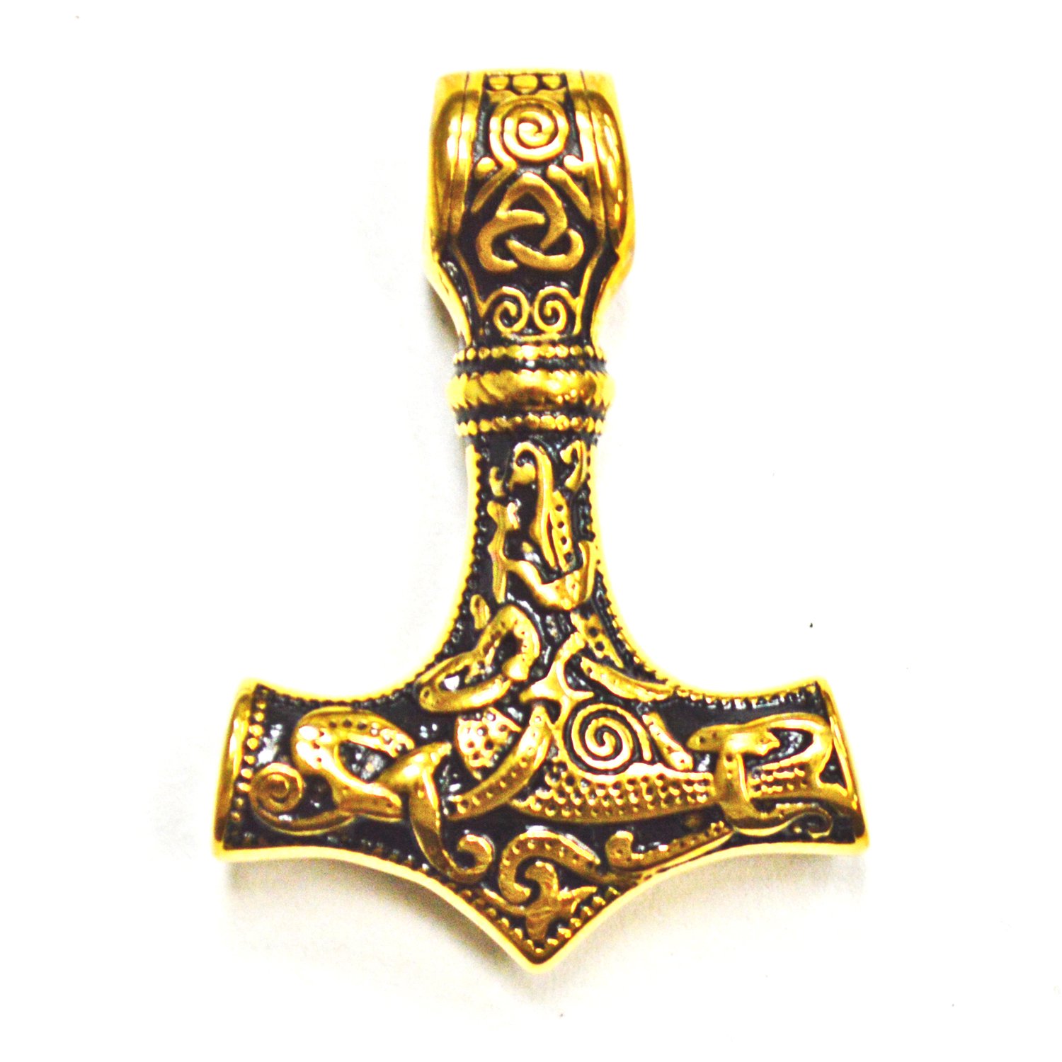 THOR'S HAMMER Gold Plated Pendant 86-1719G