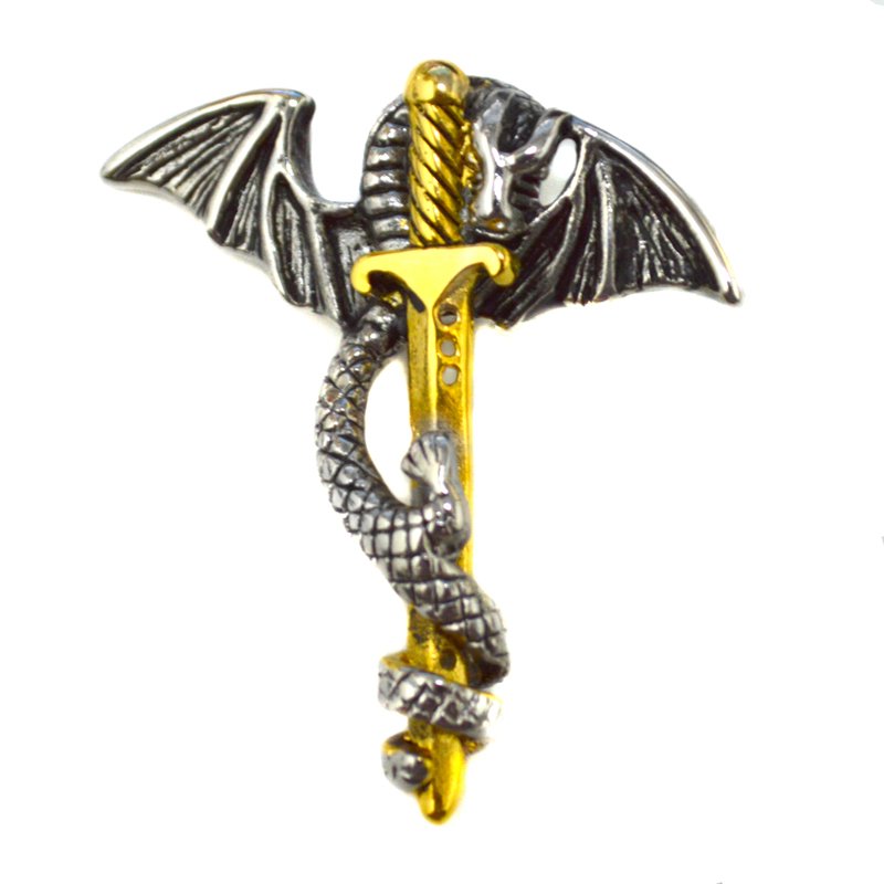 DRAGON WITH SWORD PENDANT 86-1583-2T