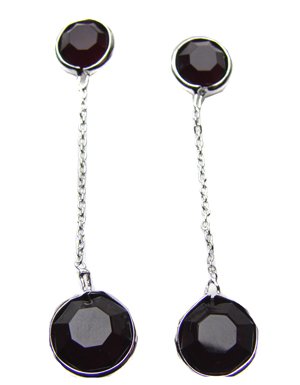 Crystal Stones Sterling Silver Earrings 53-4031