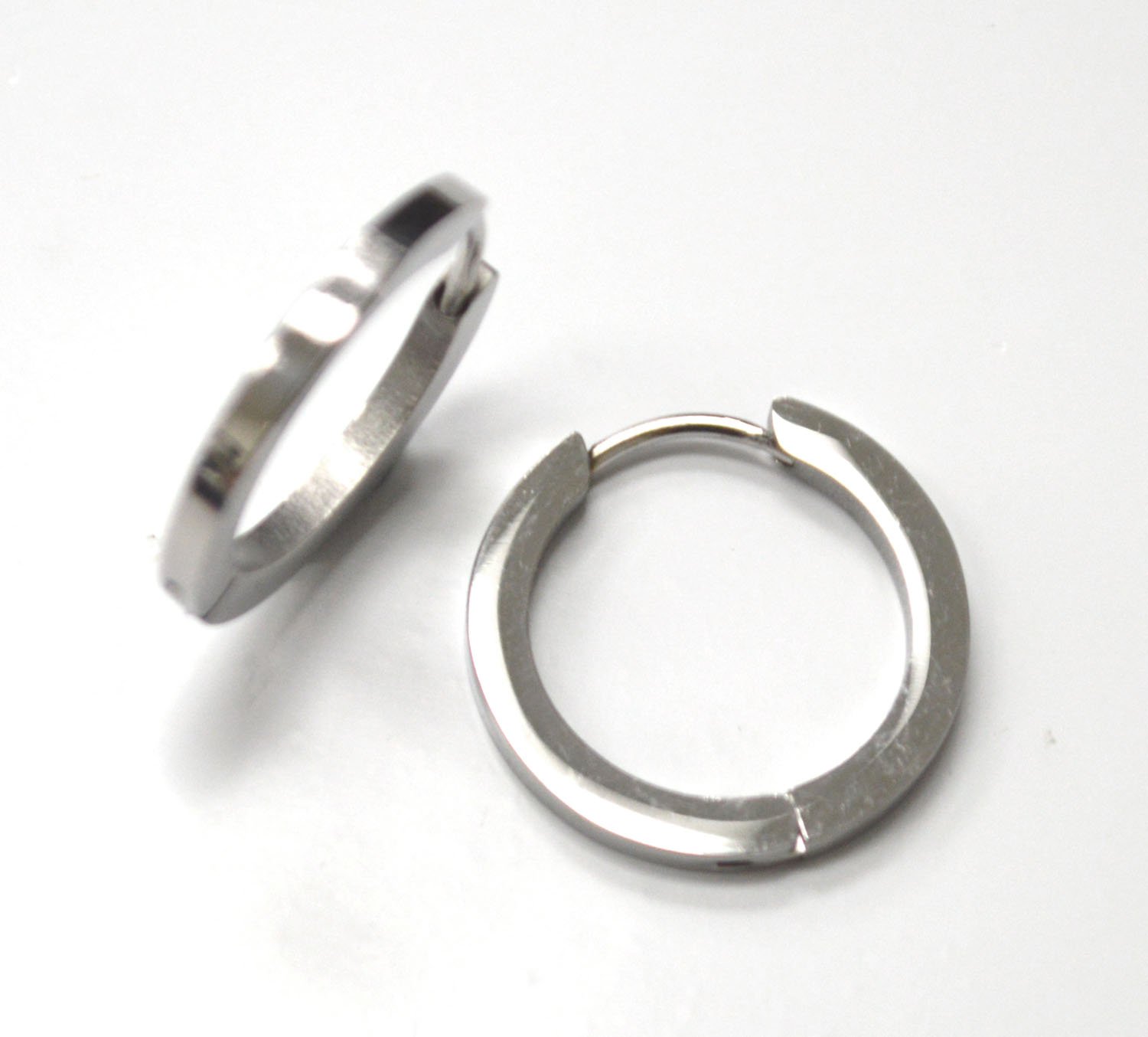 Flat Stainless Steel Huggies Earring 83-919S