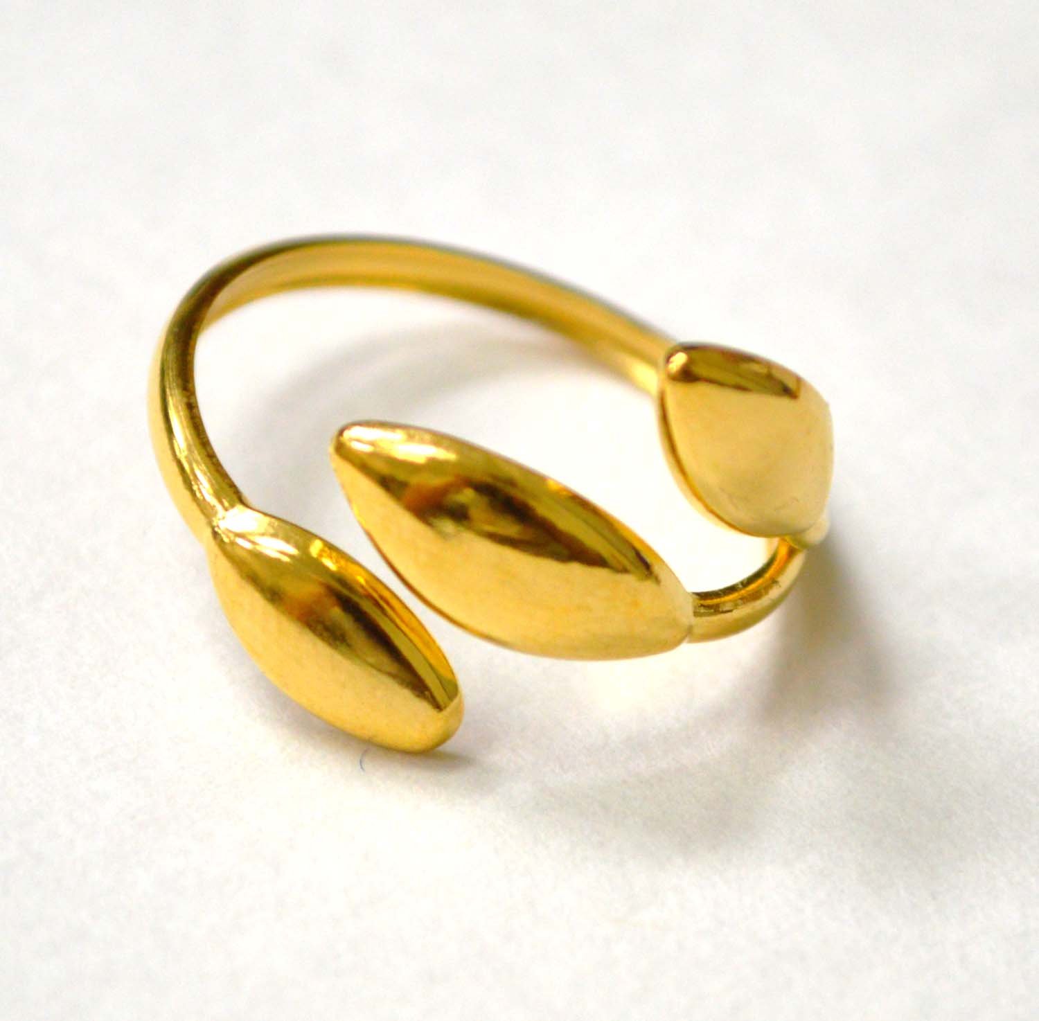Leaf Gold IP Plated Ring 81-1541G