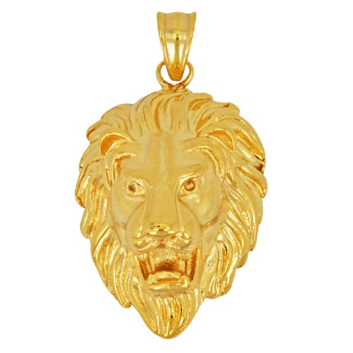 Lion Head Gold Plated Pendant 86-685GG