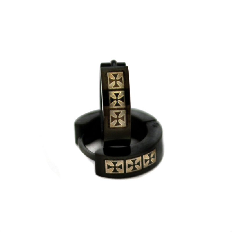 BLACK HUGGIE EARRINGS