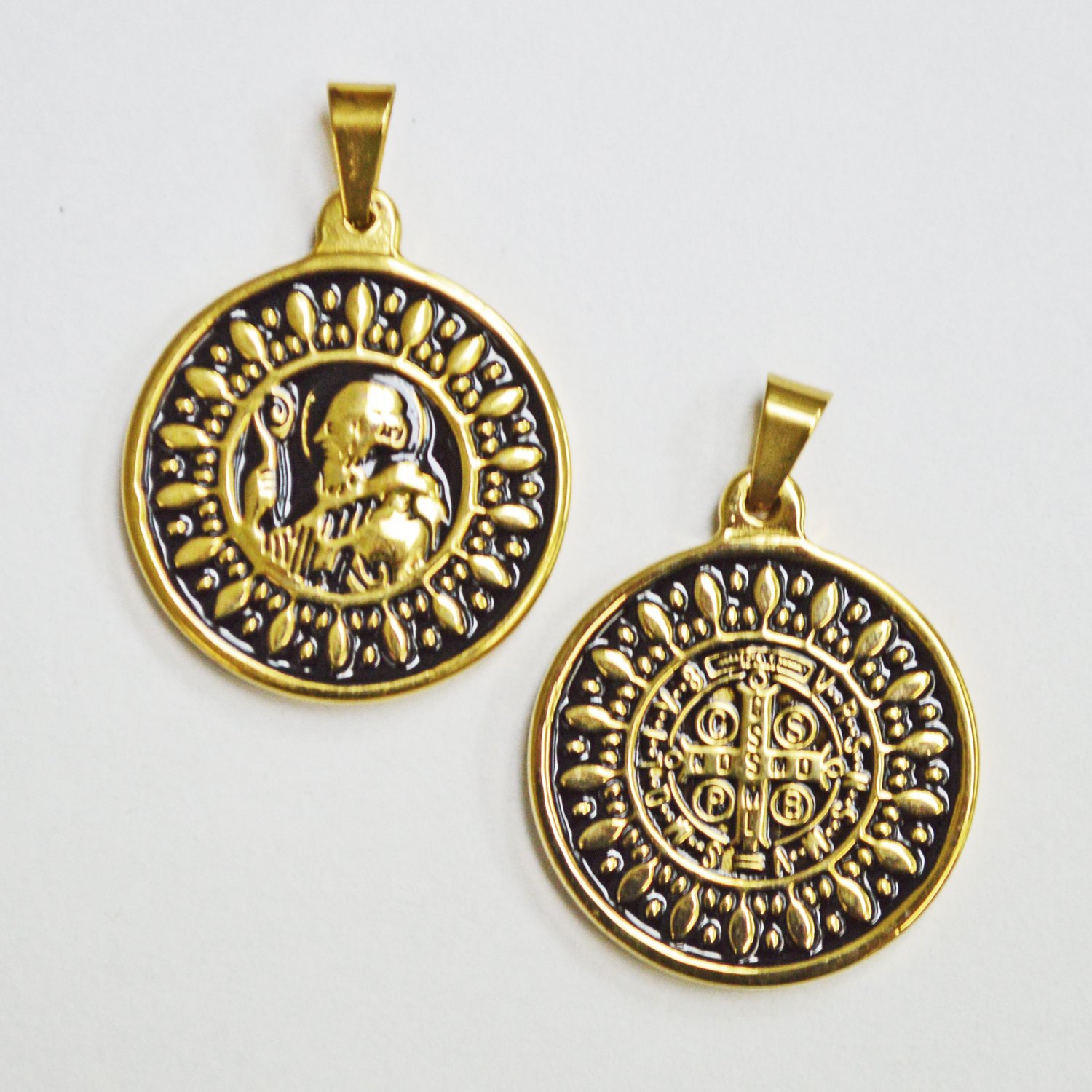 San Beneto Gold IP Plate Pendant 86-919G