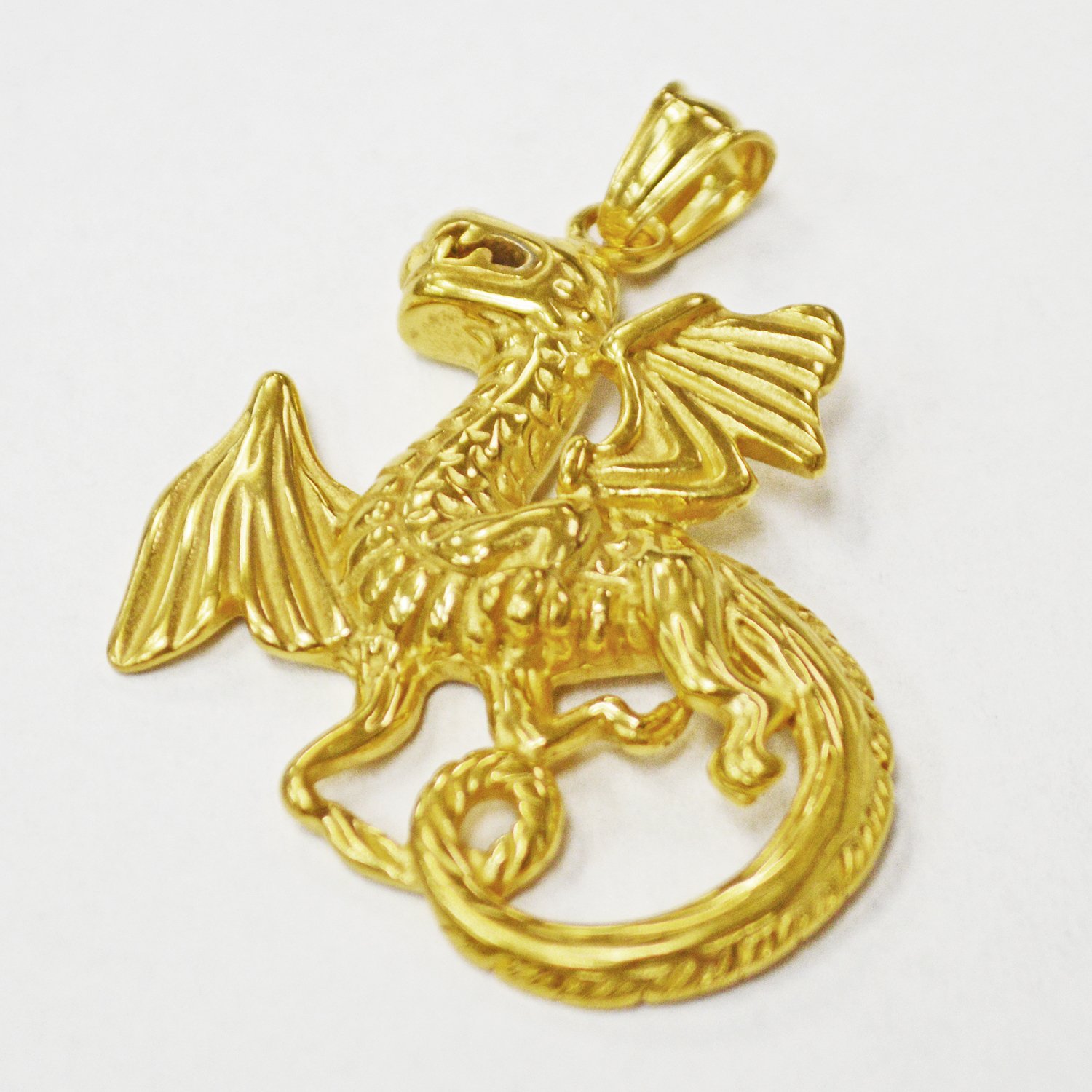 Gold Plated Dragon Pendant