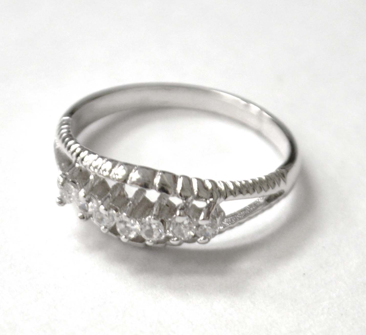 CZ Stone Ring Sterling Silver 51-2012