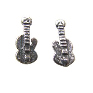 Guitar Stud Earring Sterling Silver 53-5028