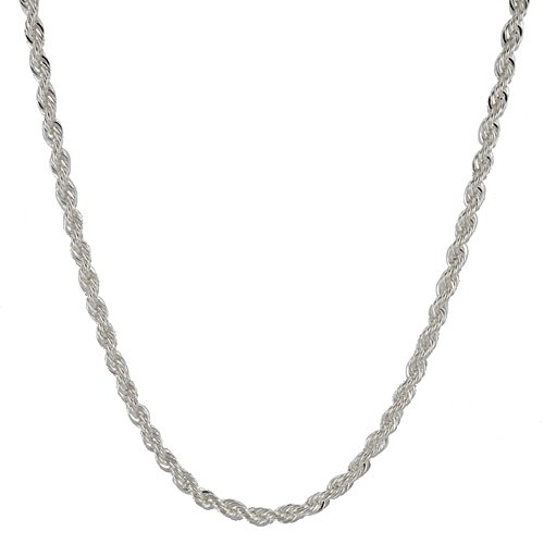 4mm Rope Silver Plated Stainless Steel