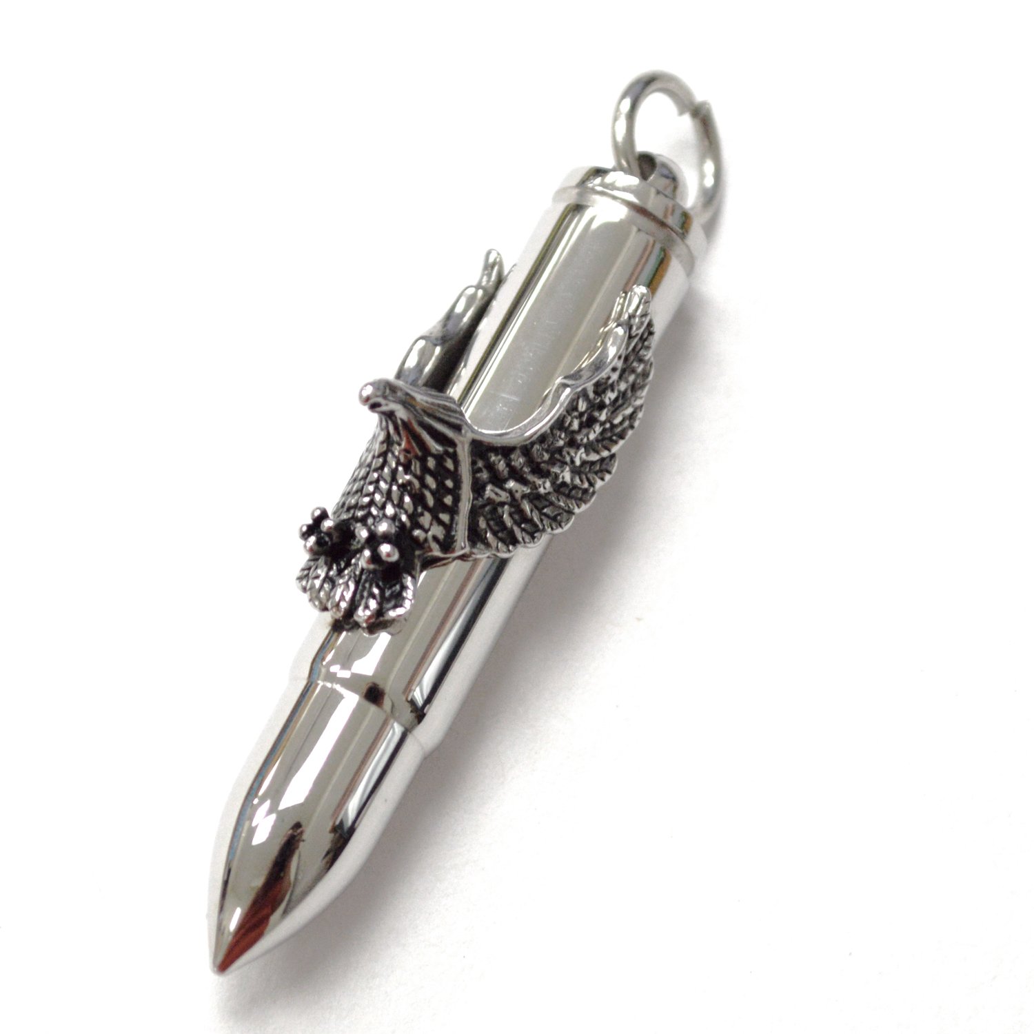 Bullet with Eagle Stainless Steel Pendant 86-2876S