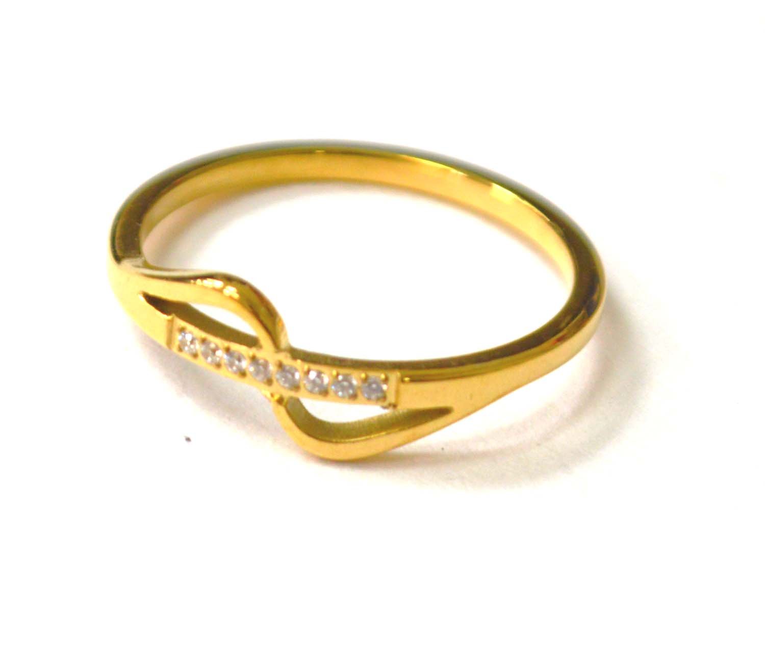 Lady's Gold IP Plated Ring 81-1545G
