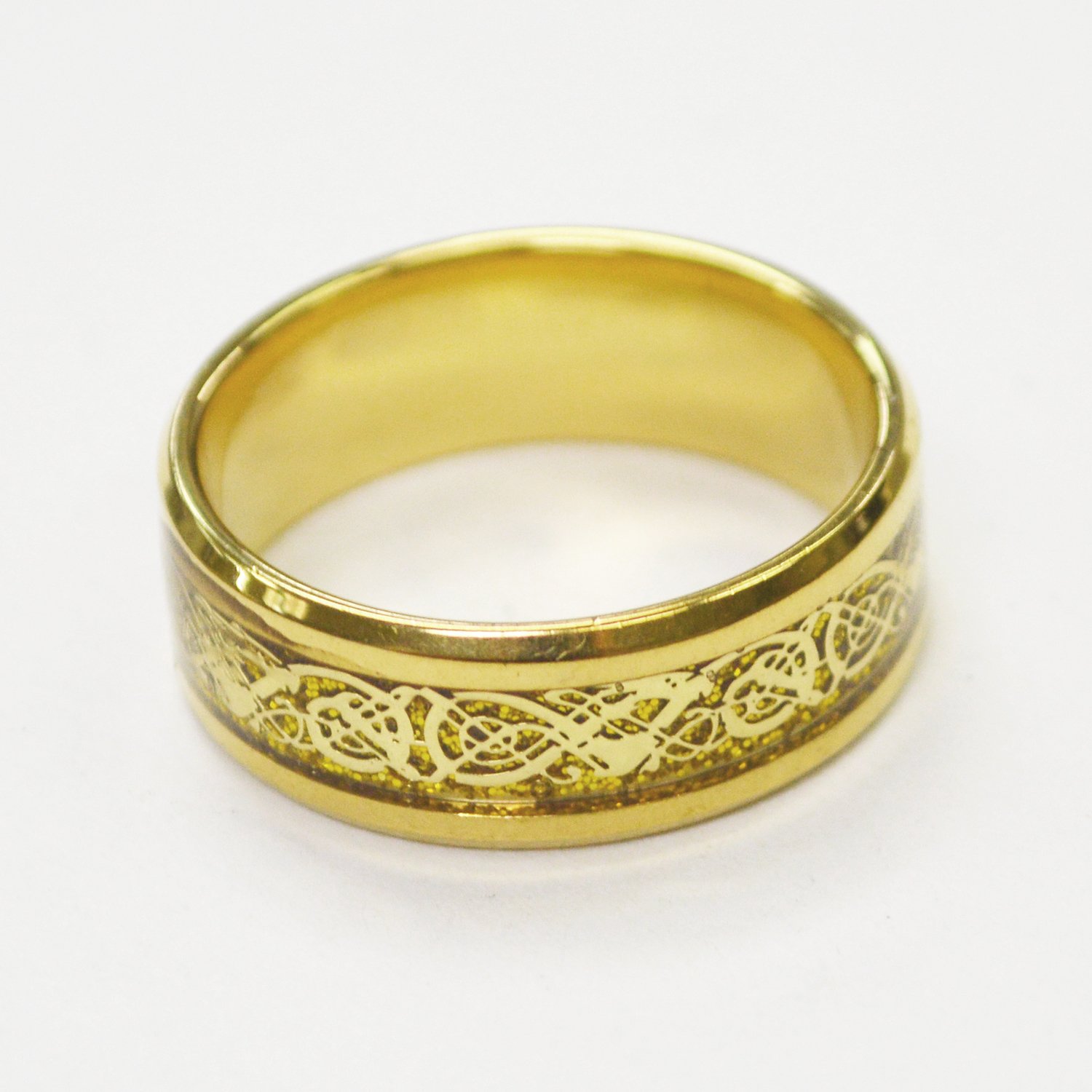 Gold IP Plated Stainless Steel Ring 81-1418G