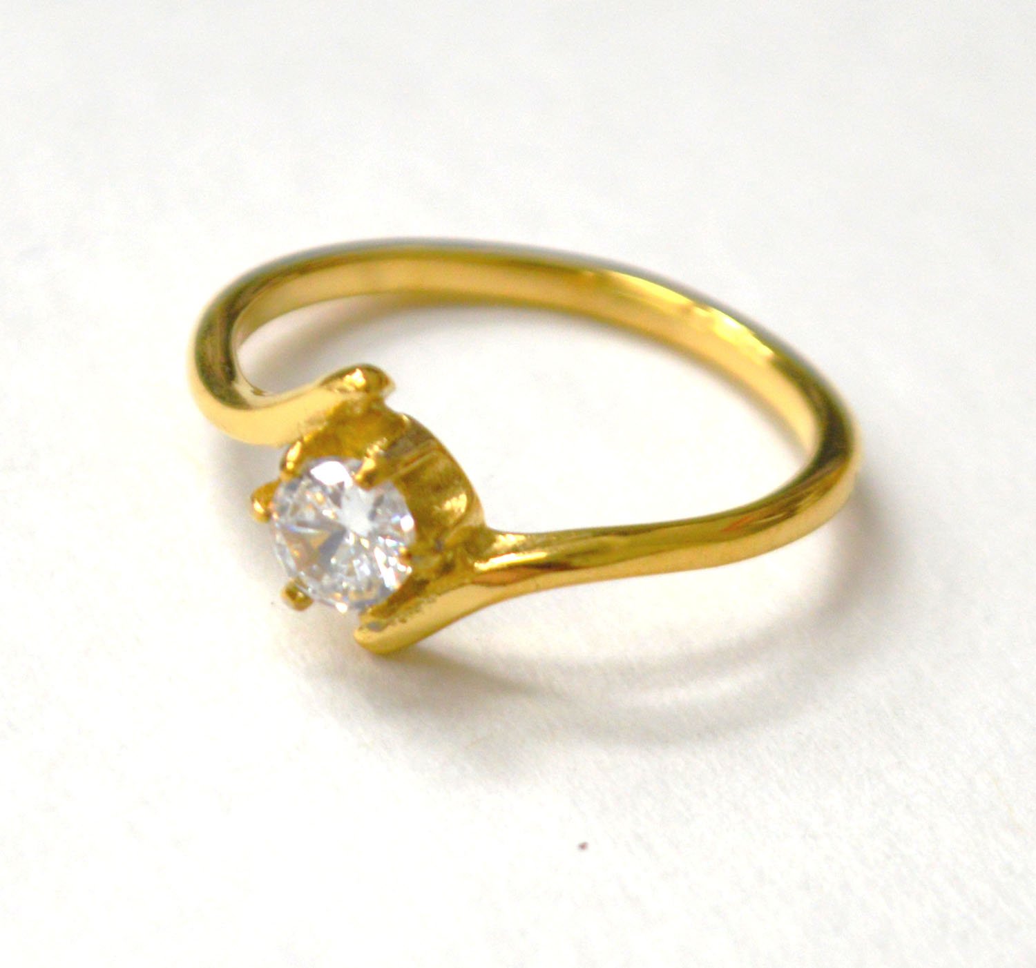 CZ Gold IP Plated Ring 81-1621G