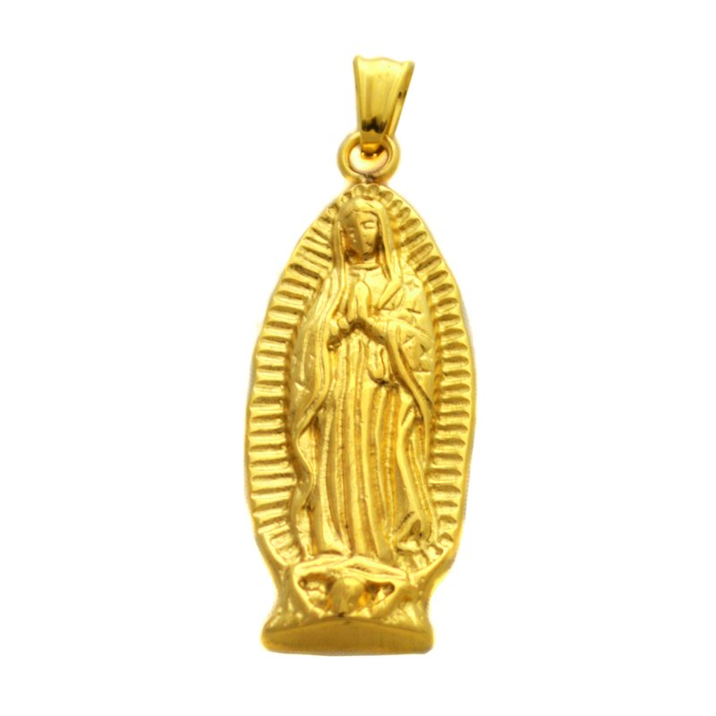 Sn De Guadalupe Gold Plated Pendant  86-1349G