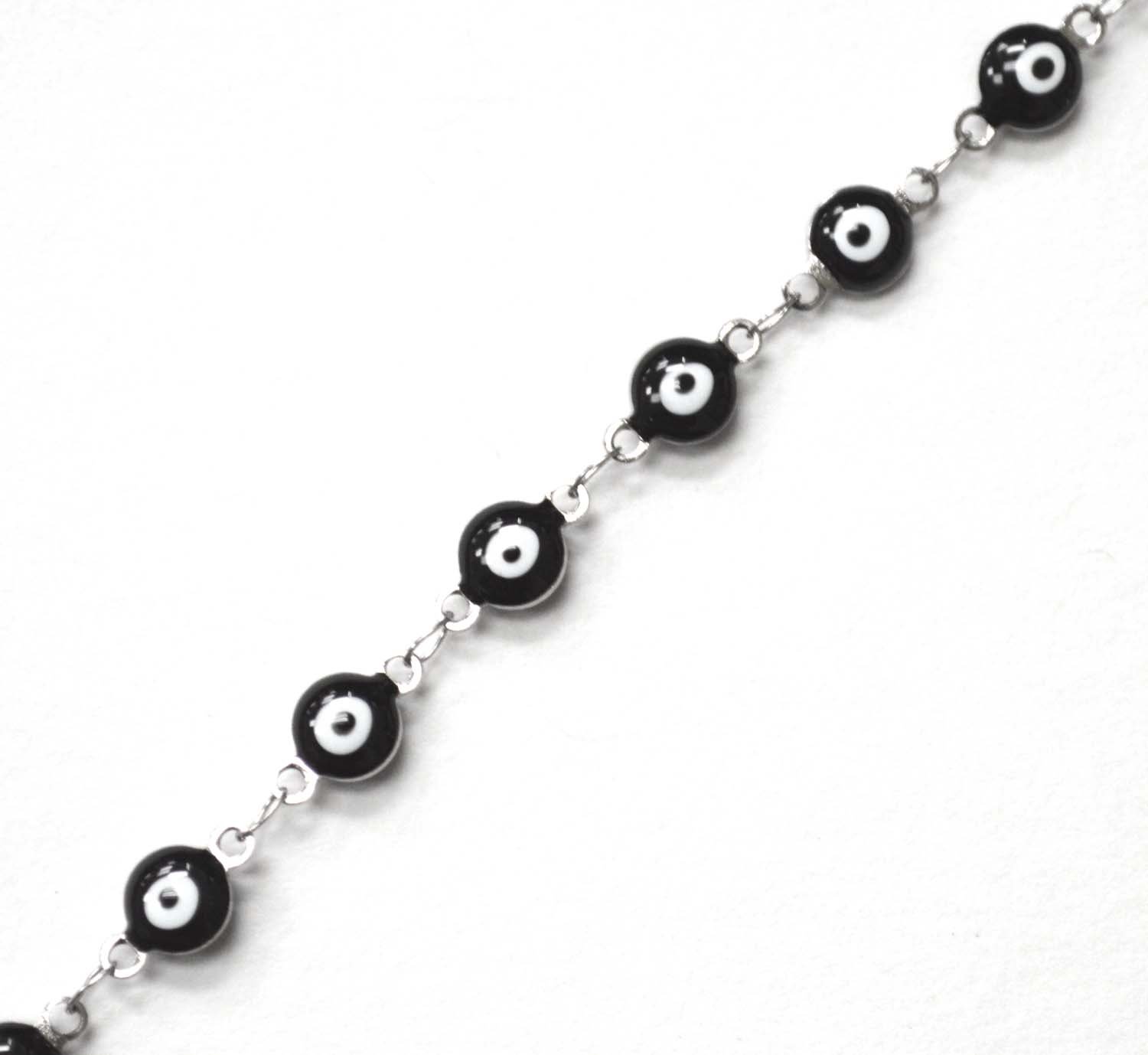 Eye Stainless Steel Anklet 82-1815S-Black