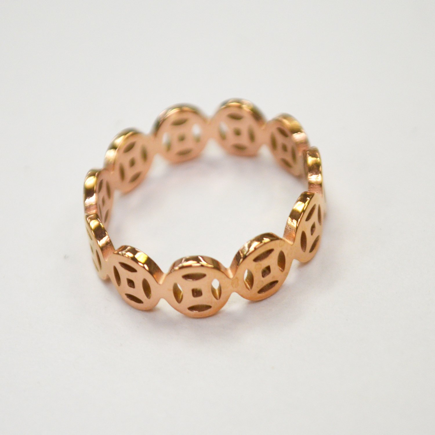 Rose Gold Stainless Steel Ring 81-1380R