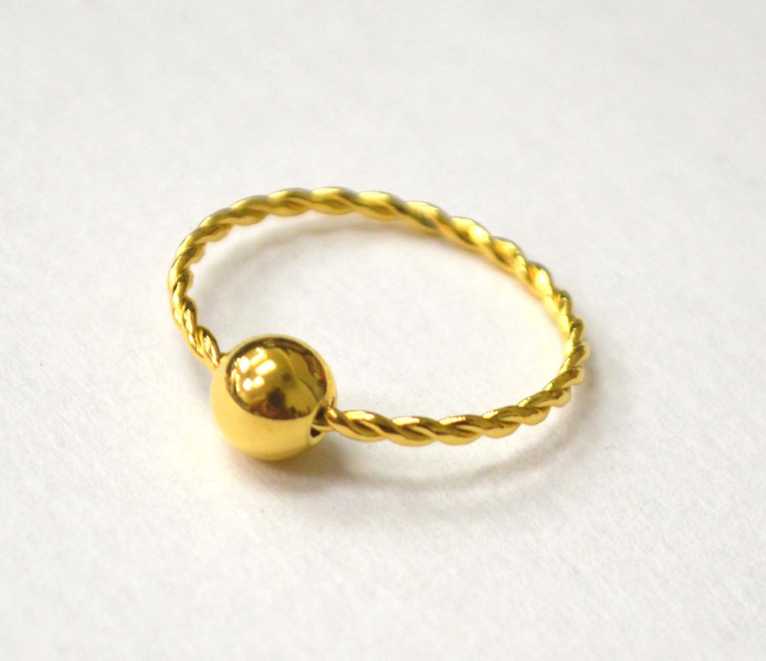 Gold IP Plated Steel Ring  81-1492G