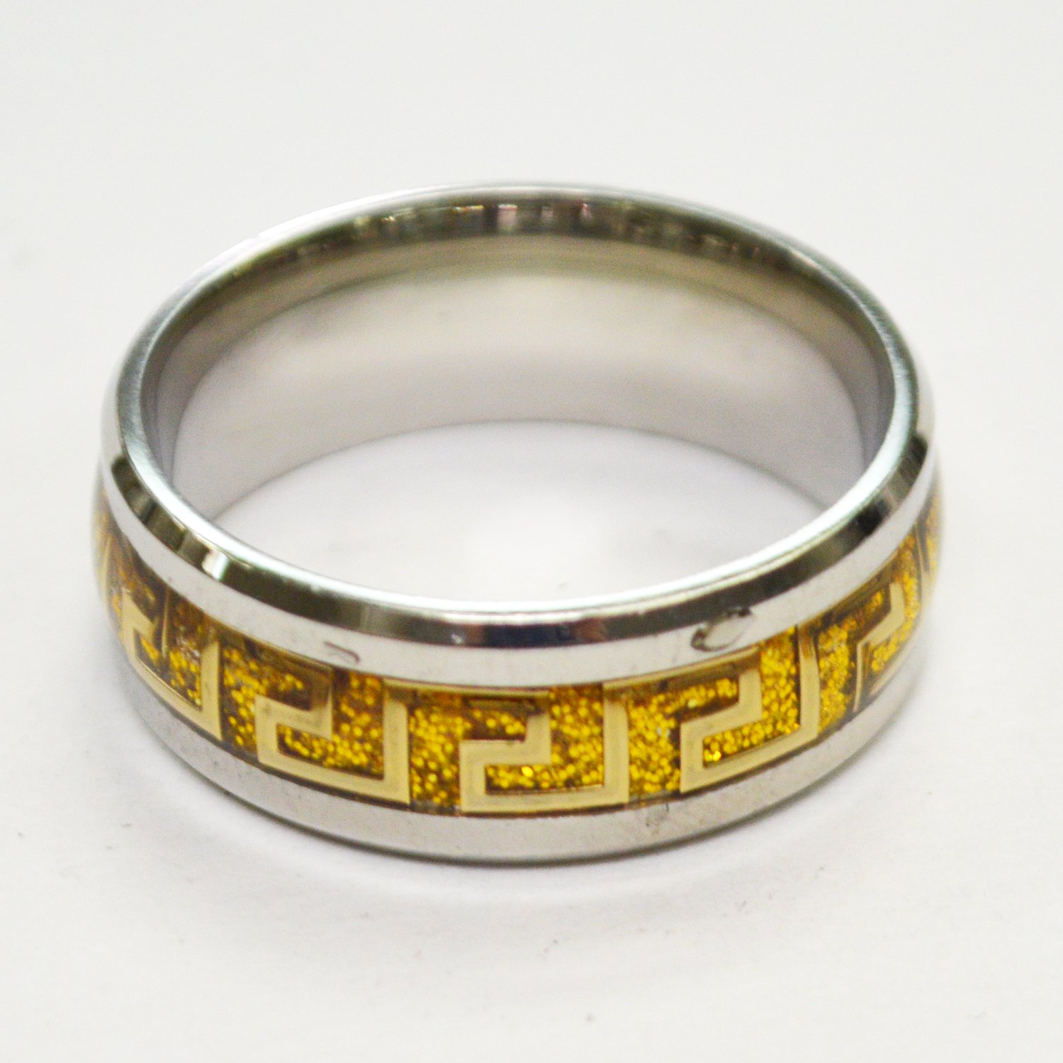 2 Tone Gold IP Plated Stainless Steel Ring 81-1427G