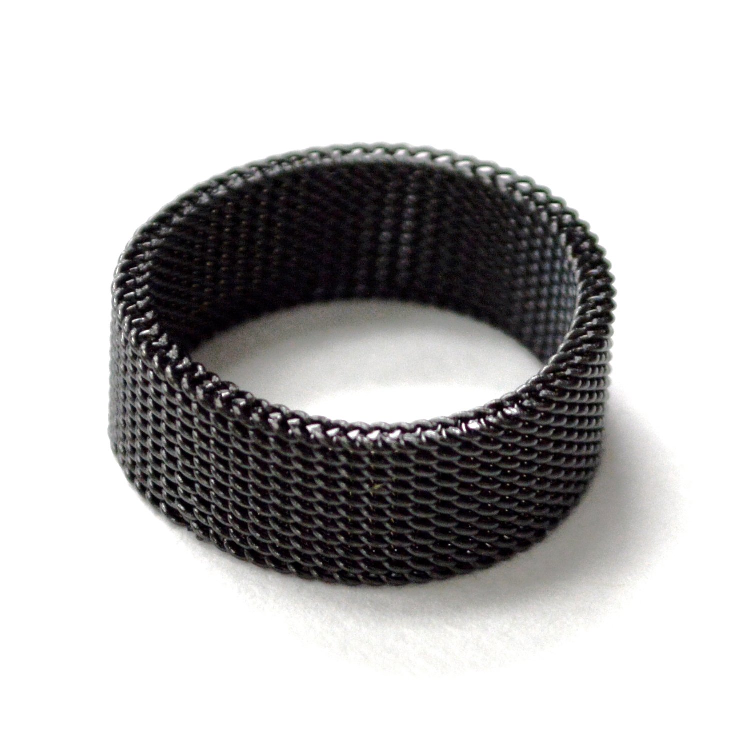 Mesh Black Plated Ring 81-1708B