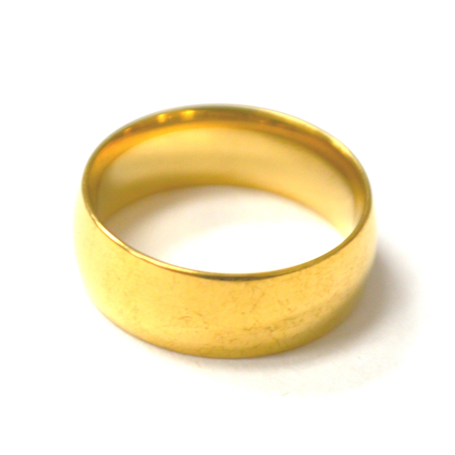 8mm Plain Gold IP Plated Band 81-640-8