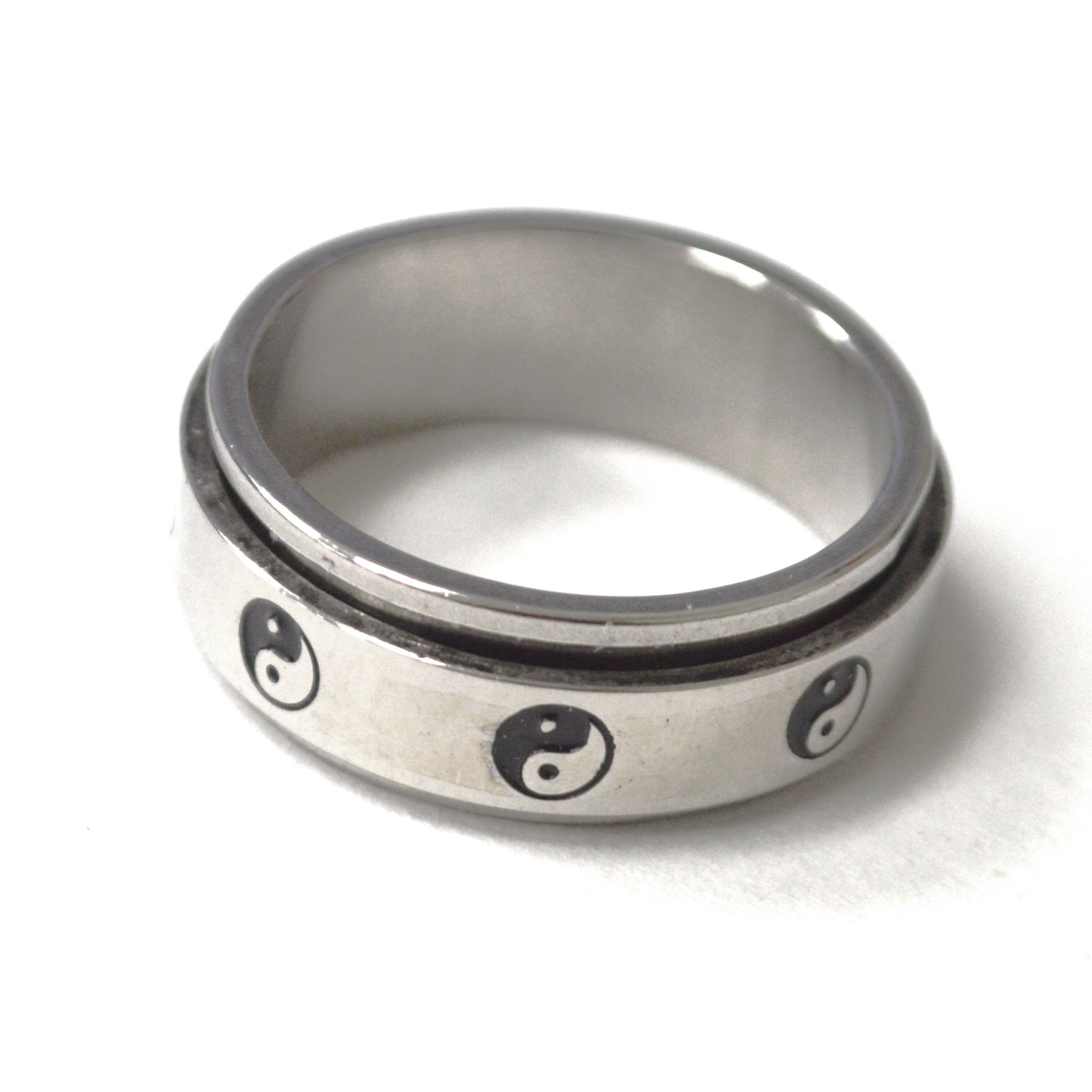 Ying and Yang Stainless Steel Spinner Ring  81-1360S