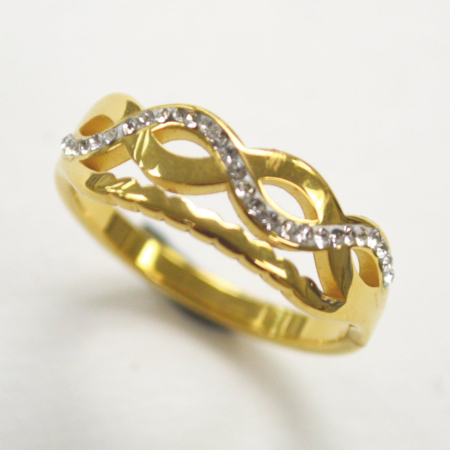 Infinity Gold IP PLated Ring  81-1384G