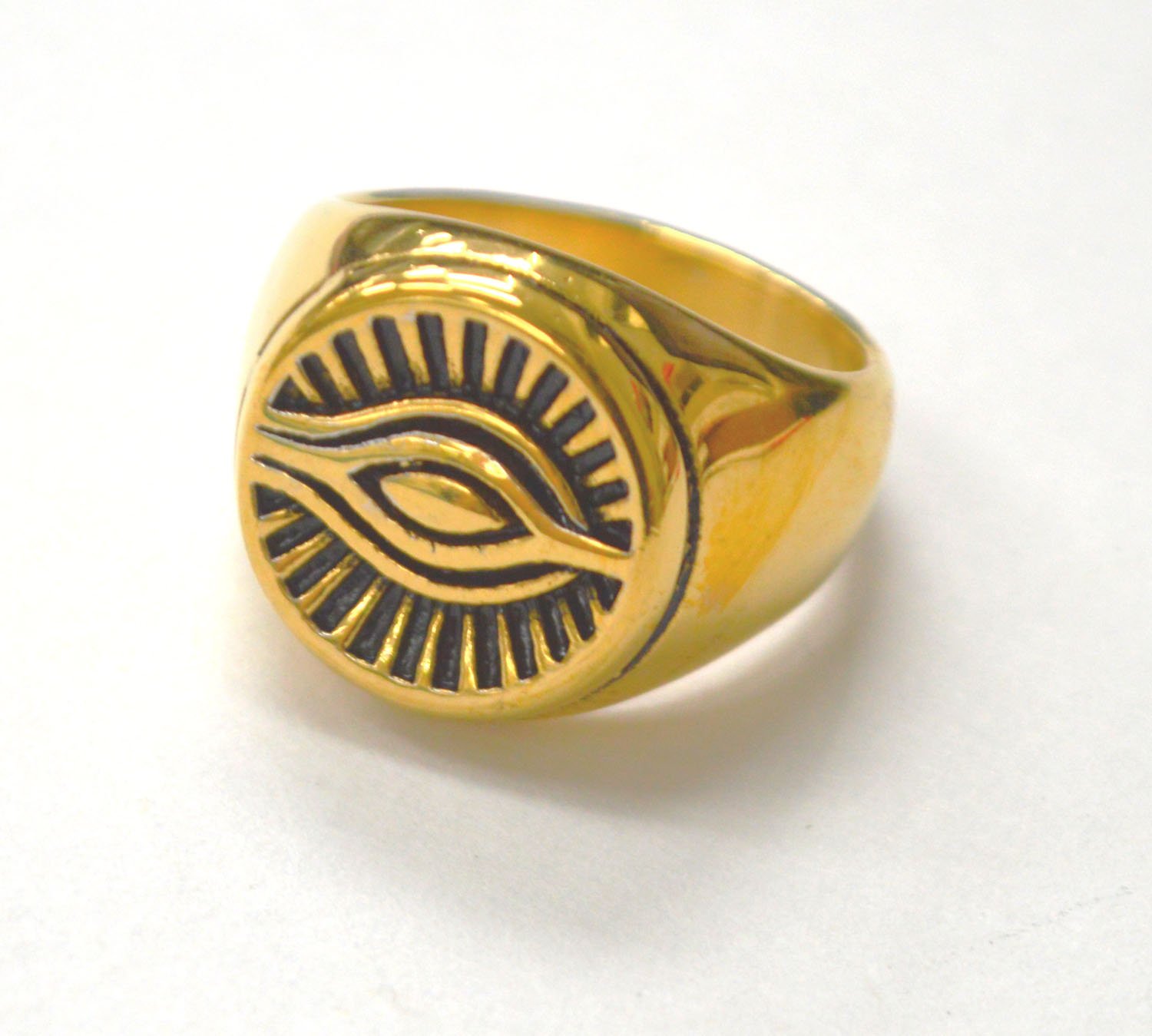 Eye of Providence Ring Gold IP Plated  81-1391G