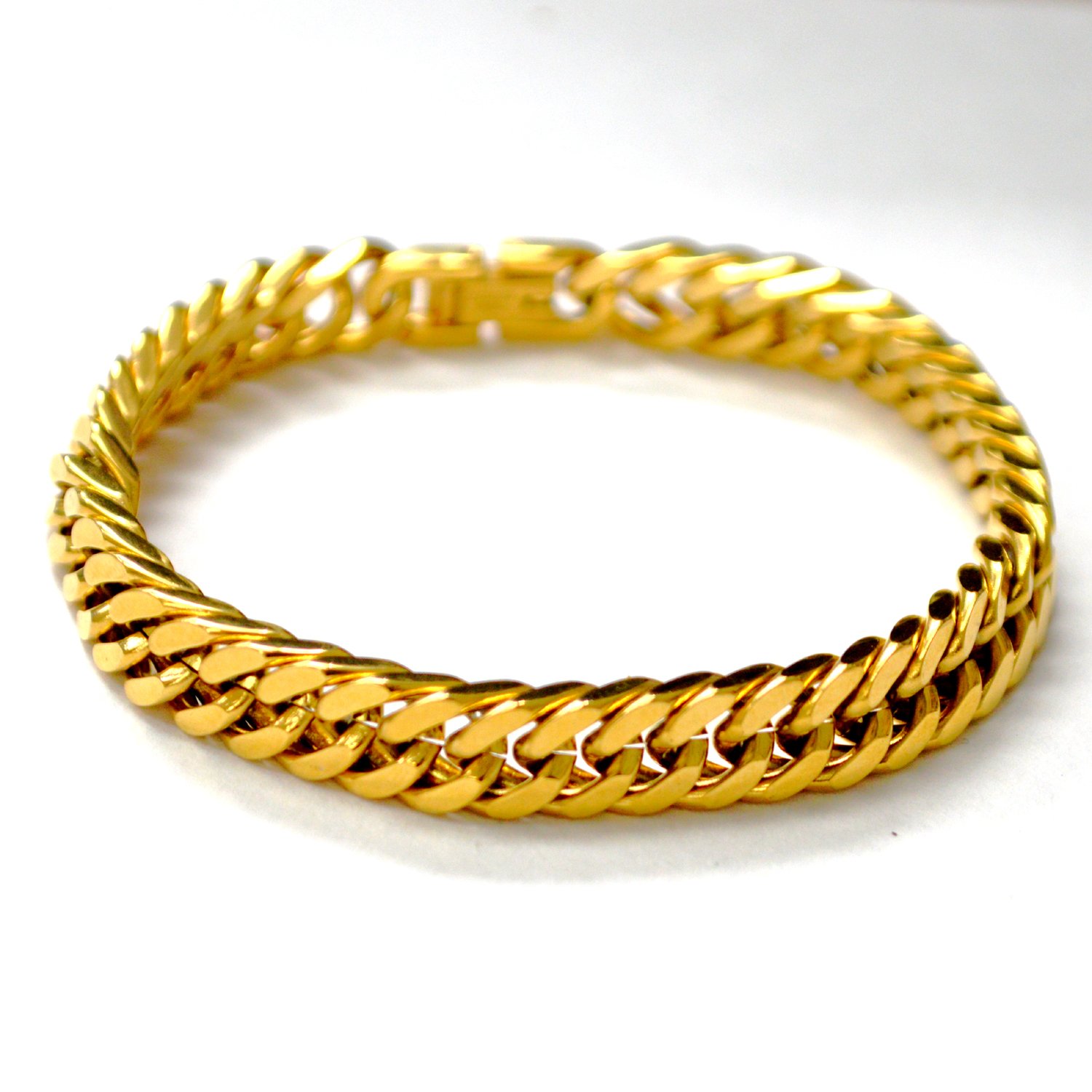9mm ROMBO/GML Gold IP Plated Bracelet 84-216G-GL-9