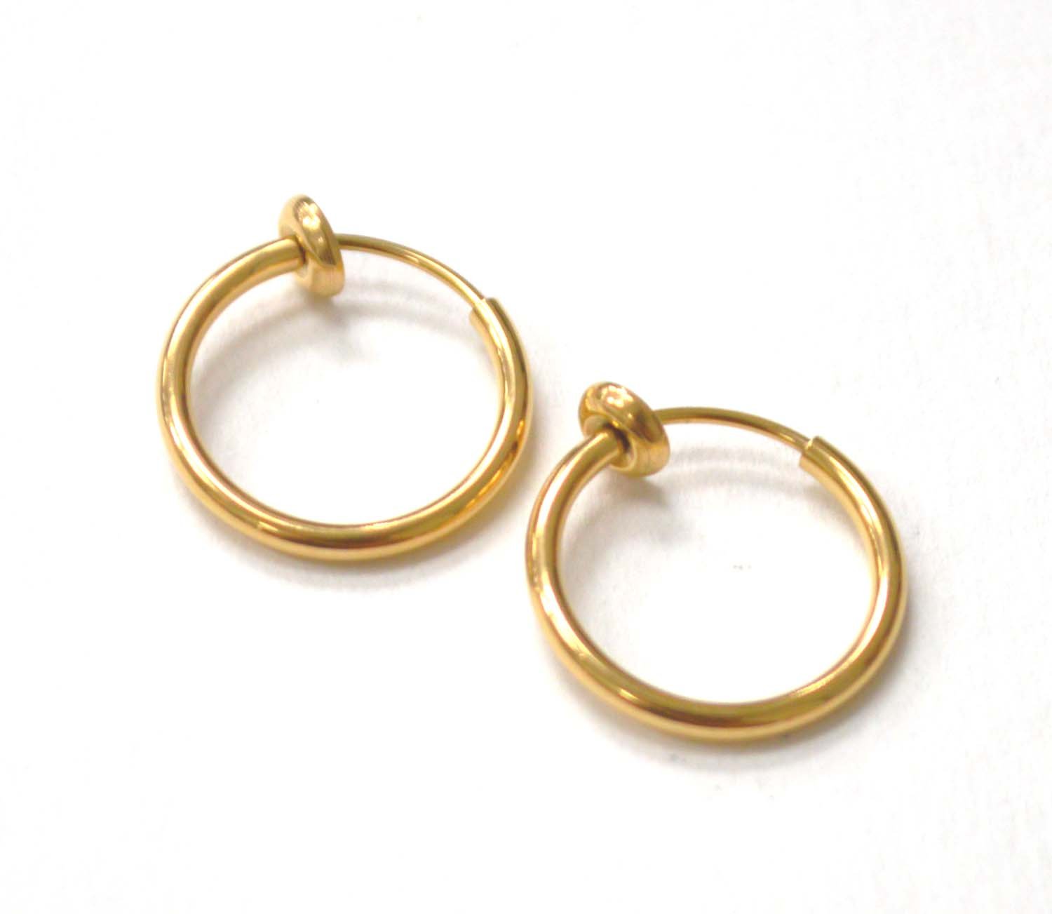 Spring Hoops Gold Plated Earring 83-722G-2