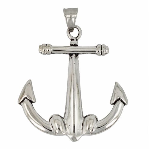 Stainless Steel Anchor Pendant (45x47mm)