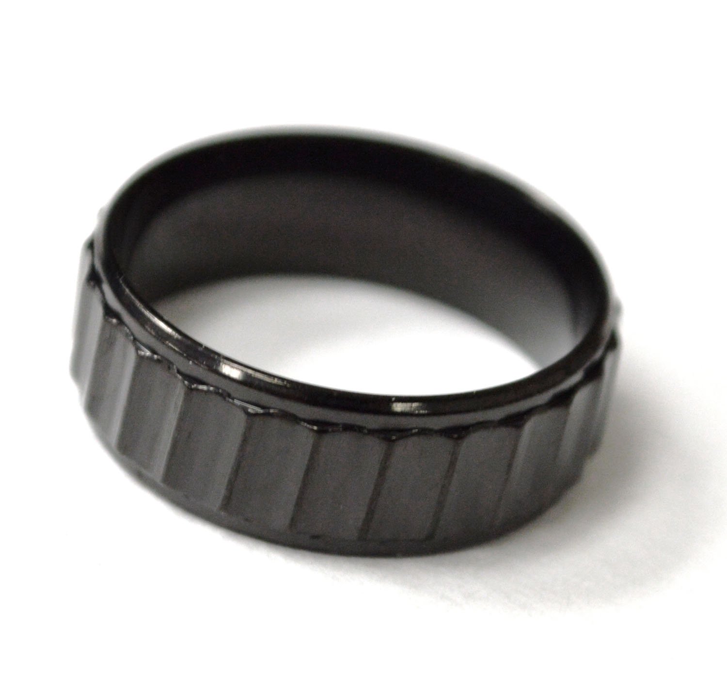 Gear Black Plated Ring 81-1650B