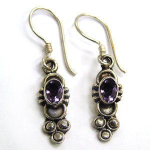 Amethyst Stone Dangling Earring 53-4044